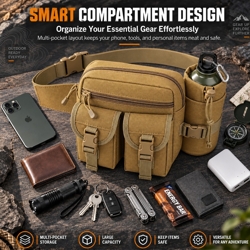 Sac banane tactique multifonct - Hiking Backpack Waterproof avis et prix